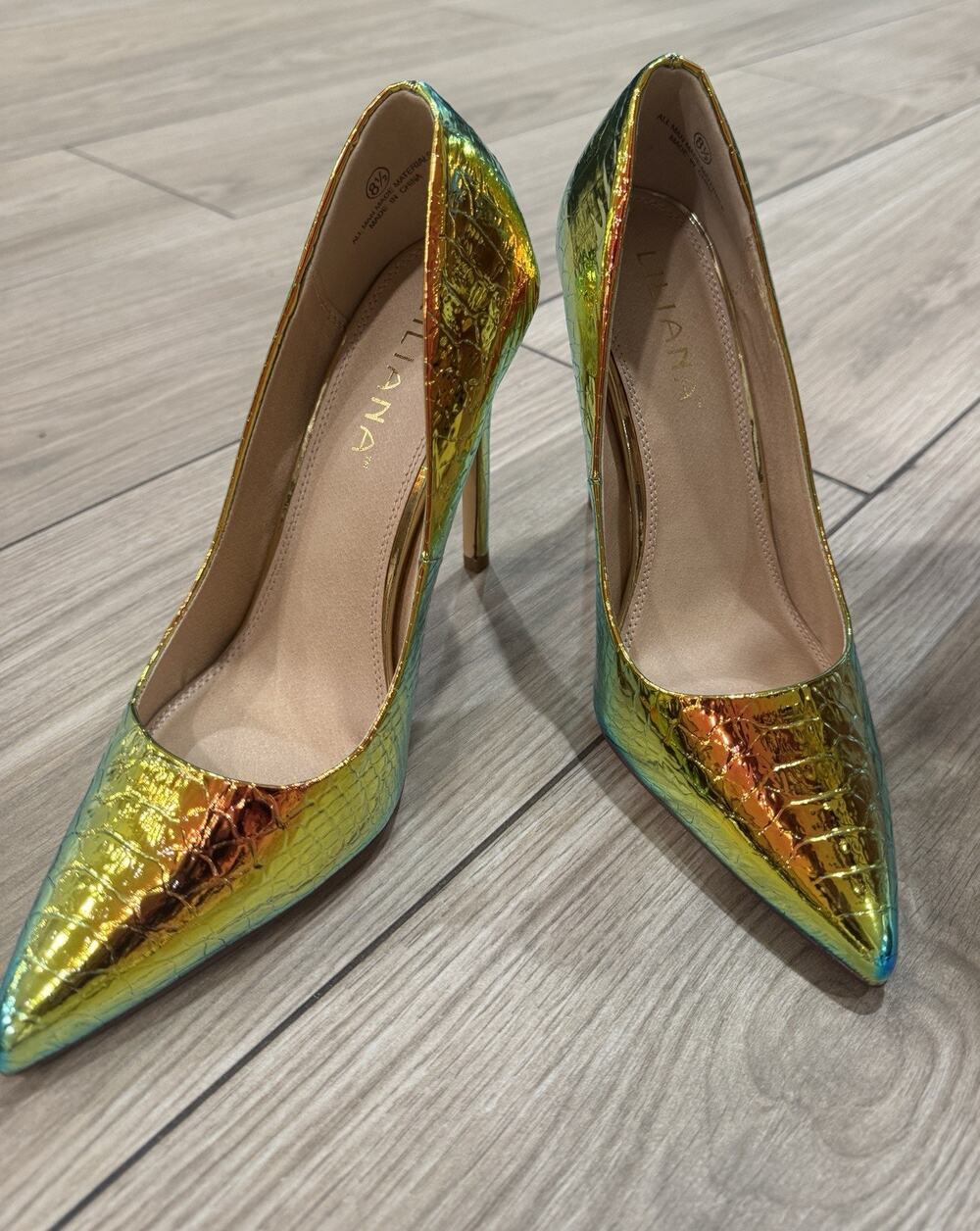 Summer Iridescent High Heels Changing Color Snake